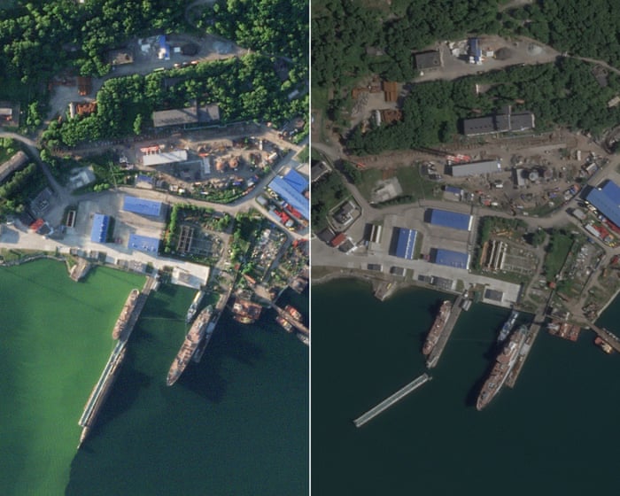 Uma base de submarinos nucleares russa supostamente sofreu danos após um terremoto.