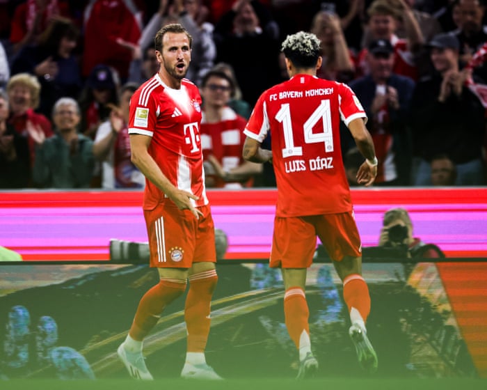 Harry Kane scoret et hat-trick og Luis Díaz fikk sitt første mål da Bayern München knuste Leipzig i europeisk fotball.