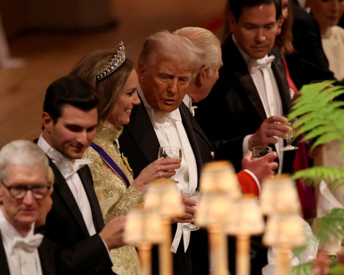 Who was seated next to whom at Trump’s Windsor banquet, and what does it reveal?