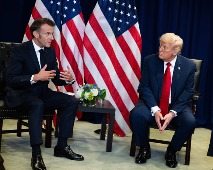 Macron states that a U.S. attempt to annex the West Bank would cross a red line for Israel.