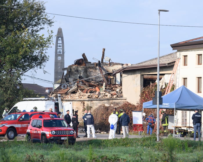 Three police officers in Italy died in an explosion at a house during an eviction.