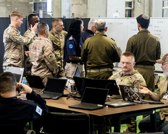 Israeli surveillance has targeted the United States and its allies at a joint base used for planning Gaza aid and security operations, according to sources.