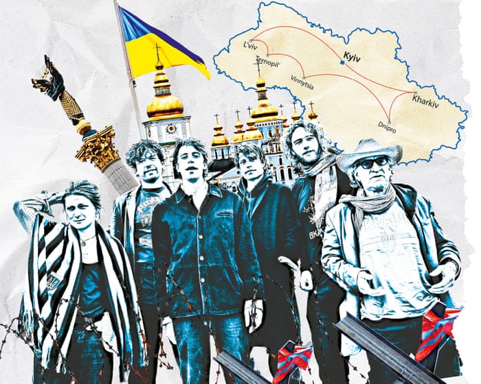 'Å spille i en krigssone er ikke for alle': det britiske bandet som turnerer i Ukraina til tross for dronangrep og lungebetennelse.