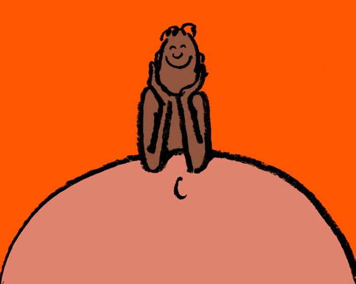 Here's how it goes: "I've been pregnant for nearly the whole time we've been together."