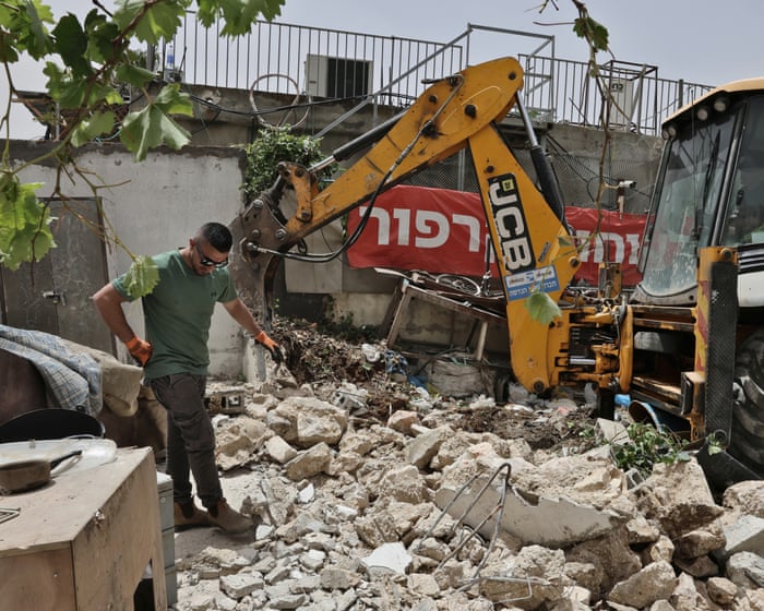 Palestinians are being forced to tear down their own homes to clear space for an Israeli theme park.