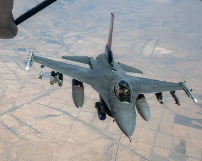The US says it carried out strikes on Iranian targets after an attack on a cargo ship in the Strait of Hormuz.