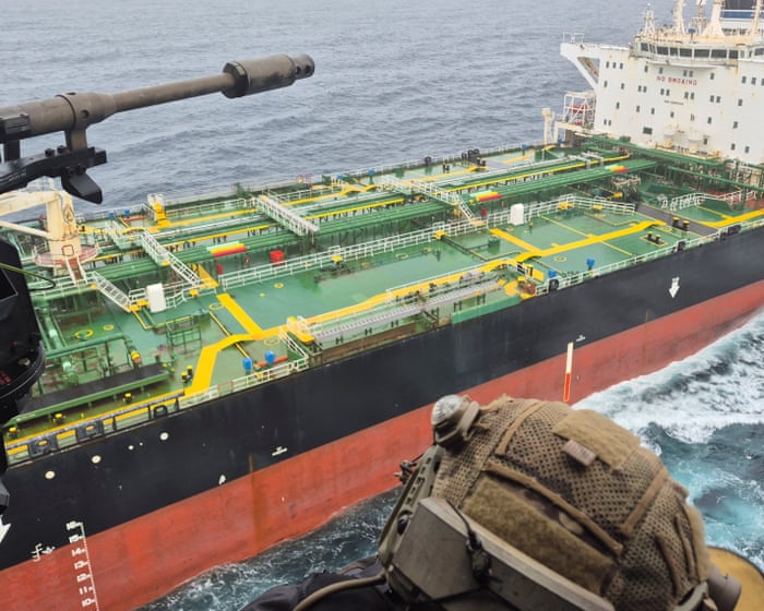 The French navy has seized an oil tanker linked to Russia in the Atlantic.