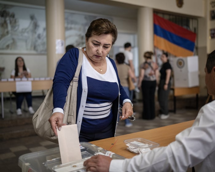 "It's time to move forward." Armenians are voting in an election that is being closely watched by both Russia and the European Union.