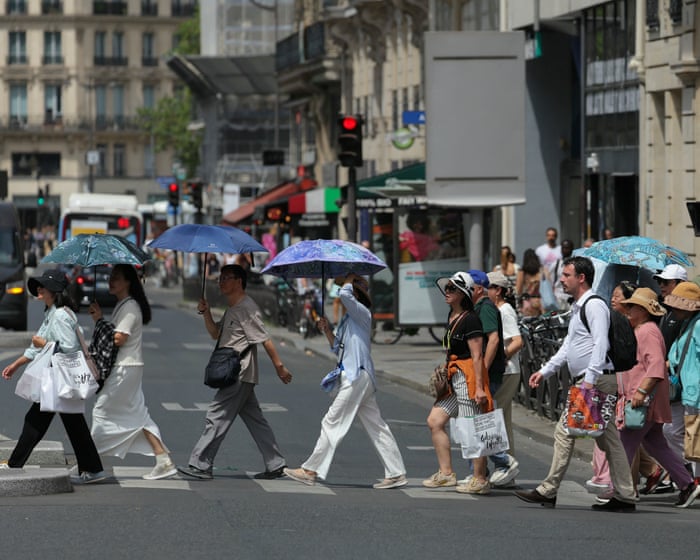Forty people have drowned across France during the heatwave, while parts of Spain have seen nighttime temperatures above 30°C.