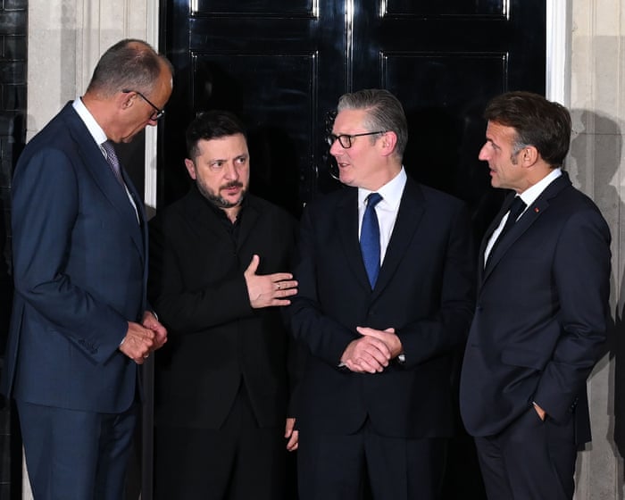 Zelenskyy talks about the 'urgent need to boost' air defenses with key allies in London.