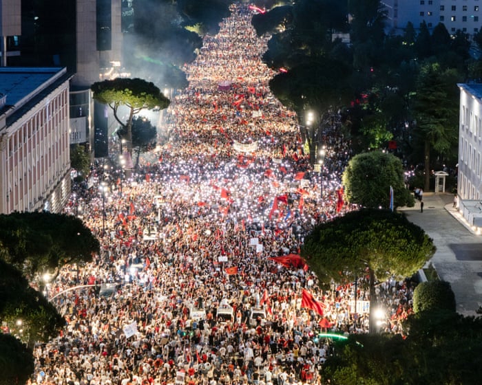 "We want a new Albania": protests against a resort backed by Jared Kushner shift anger toward the government.