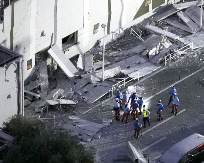 A Japan earthquake has injured 50 people and left many others trapped inside a shopping mall.
