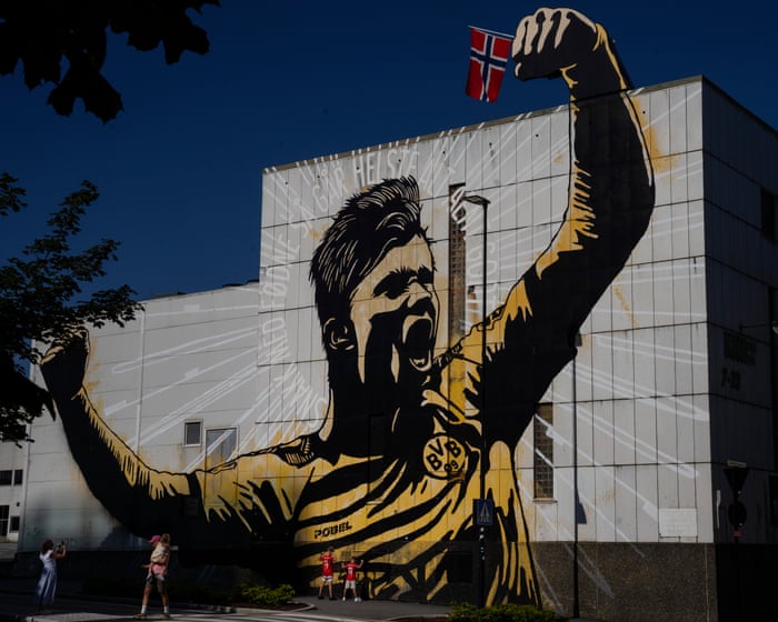 Haaland's hometown celebrates the 'little boy who grew into a huge Viking.'