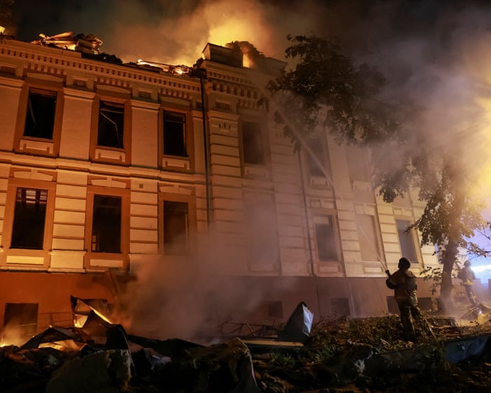 Russia launched one of its largest ballistic missile attacks on Kyiv, pounding the city for five hours.