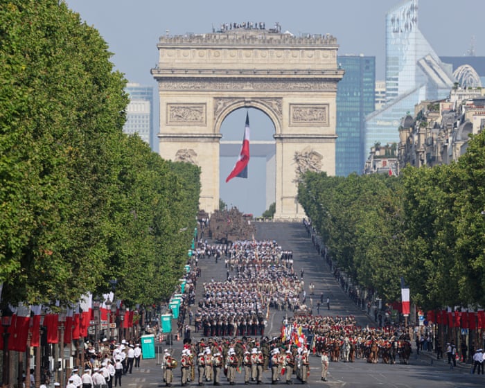 Bastille Day celebrations in France were subdued by concerns over more wildfires.
