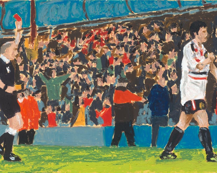 Ref, I barely touched him! The artist who's painted all of Roy Keane's red cards.