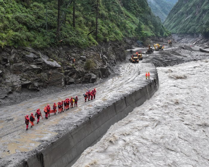 Chinese restrictions on information make it difficult to assess the flood damage in Tibet.