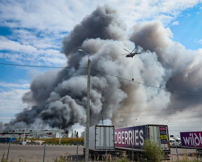 A "massive" Ukrainian drone attack on Russia has killed at least six people, according to Moscow.