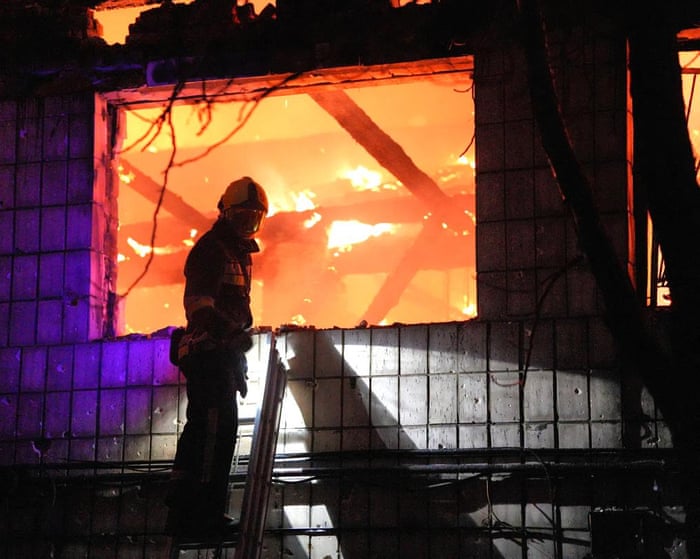 Russia has killed at least 12 people during a sixth consecutive night of drone attacks on Kyiv.