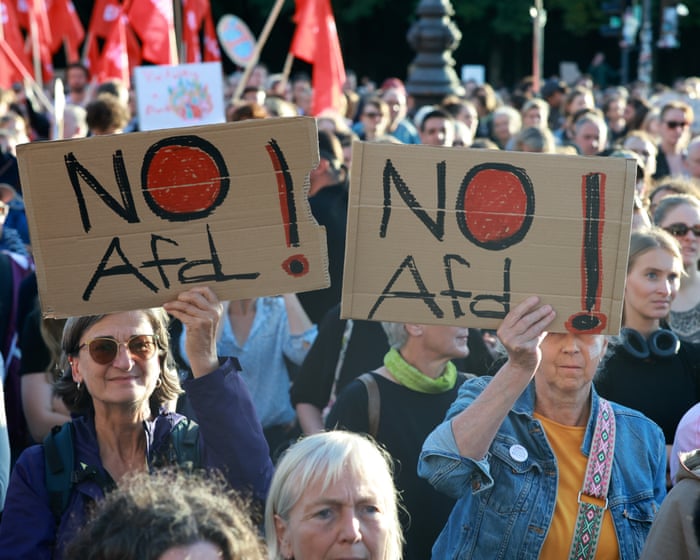 Anti-AfD protests are spreading across Germany as the far-right party edges closer to winning two additional states.