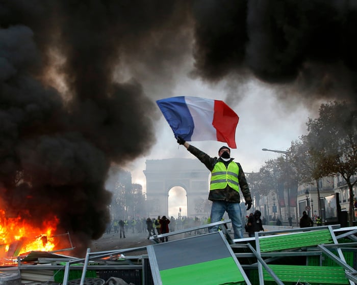 French borrowing costs have reached a 24-year high as civil unrest and budget concerns unsettle the markets.