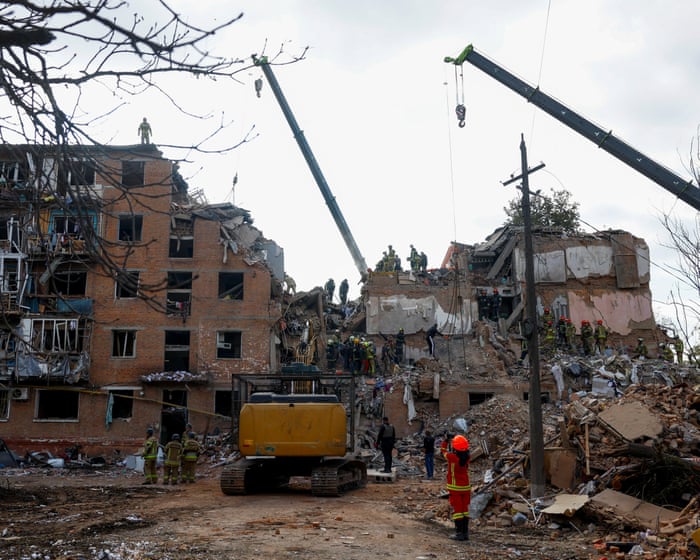 Ukraine says Russia bombed an apartment block as a birthday gift for Putin.